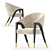 Rozzoni Litta Upholstered Armrest Chair 3D model small image 1