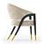 Rozzoni Litta Upholstered Armrest Chair 3D model small image 3