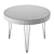 T05L Oak Cutting Circle: Stylish Table with Black Resin and Metal Legs 3D model small image 3