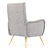 Turin: a Luxurious Armchair 3D model small image 2