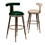 Elegant MORIS Bar Chair 3D model small image 1