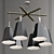 Luxurious Honeycomb Pendant Lamp 3D model small image 1