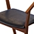 Sleek Black Eco-Leather John Chair 3D model small image 4