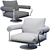 Modern Swivel Armchair: Sleek Design and Premium Materials 3D model small image 3