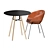 Liu H73 Bistrot Table: Retro-inspired Industrial Design 3D model small image 2