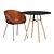 Liu H73 Bistrot Table: Retro-inspired Industrial Design 3D model small image 3