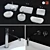 6-Faucet Wash Basin 3D model small image 1