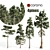 Tall Pines Collection: 4 Stunning Trees 3D model small image 1
