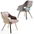 Elegant Adria Velvet Chair: Vintage-inspired Design, Quality Craftsmanship 3D model small image 1
