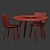 Modern Dining Set: Sede Chair & Seno Table 3D model small image 5