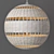 MONTAUK Rattan Pendant Lights: Handwoven Elegance 3D model small image 3