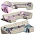 Modular Corner Sofa San Diego - 4 Colors Available 3D model small image 4