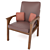 Luxury Leather Chair 3D model small image 2