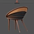 Exquisite Ndebele Dining Chair 3D model small image 2