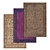 Luxury Carpet Set: High-Quality Textures 3D model small image 1