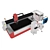 Precision Waterjet Cutting Machine 3D model small image 2