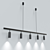 ModernLong Lamp with Shade Cylinders 3D model small image 1