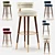 Elegant Upholstered Betsy Bar Chair 3D model small image 4