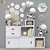 Modular Storage Set with Toys and Furniture 3D model small image 1