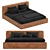 Jupiter Slim Bed: Comfy Camel Elegance 3D model small image 1