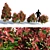 Colorful Photinia: Petite Shrub 3D model small image 1