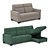 Belgian Eklipso Sofa: Stylish & Versatile! 3D model small image 1