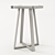 Sleek Metal Wrap Side Table 3D model small image 3