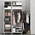 OPHUS Wardrobe: Stylish Storage Solution for Clothes 3D model small image 4