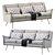 Retro Chic: Carlo Mid-Century Sofa 3D model small image 1