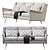 Retro Chic: Carlo Mid-Century Sofa 3D model small image 2