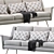 Retro Chic: Carlo Mid-Century Sofa 3D model small image 3