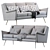 Retro Chic: Carlo Mid-Century Sofa 3D model small image 4