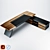 Elegant Aulenti Executive Desk 3D model small image 2