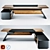 Elegant Aulenti Executive Desk 3D model small image 3