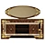 Classic Carved Mirrored Dresser 3D model small image 1