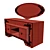 Classic Carved Mirrored Dresser 3D model small image 5