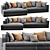 Elegant Minotti Hamilton Sofa Set 3D model small image 1