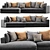 Elegant Minotti Hamilton Sofa Set 3D model small image 2