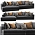 Elegant Minotti Hamilton Sofa Set 3D model small image 3