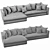 Elegant Minotti Hamilton Sofa Set 3D model small image 4