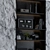 Rock Panel Black Display Cabinet 3D model small image 4