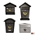 Decorative Wall Mailbox Set 3D model small image 1