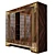 Classic Elegance Wood Wardrobe 3D model small image 2