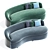 Curved Boomerang Sofa 3D model small image 2