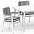 Ortigia Chair & Grasshopper Table: Modern Elegance Combo 3D model small image 5