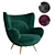 Carlo Mollino Accoto Lounge: Timeless Elegance 3D model small image 6