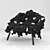 Plush Toy Sculpture Chair by KAWS & Estudio Campana 3D model small image 1