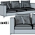 Elegant Andersen Sofa by Minotti 3D model small image 3