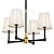 Modern Black and Gold Chandelier 3D model small image 1