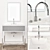 Sleek Bathroom Furniture Set 3D model small image 3